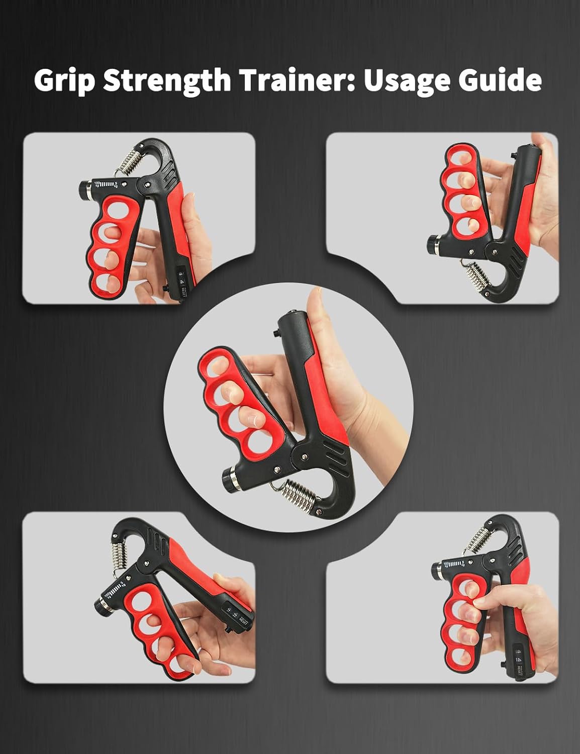 ProGrip Strength Trainer - Auto-Count Hand Strengthener Kit | Adjustable 11-220 LBS for Home Gym & Recovery