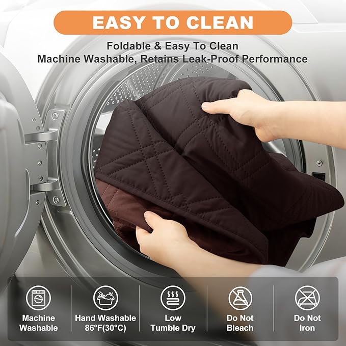 100% Waterproof Dog Couch Protector, Triple-Layer Waterproof Dog Bed Cover Pet Blanket Reversible 2-Tone Sofa Shield, Non-Slip Furniture Guard for Pets(35×71 Inch, Chocolate+Coffee)