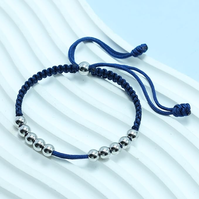 LAMIBEE Golf Stainless Steel 10 Beads Score Counter Bracelet, Golf Stroke Count Bracelet, Resizable and Easy to Adjust Golf Round Scoring Tracker, Durable and Stylish Golf Accessory