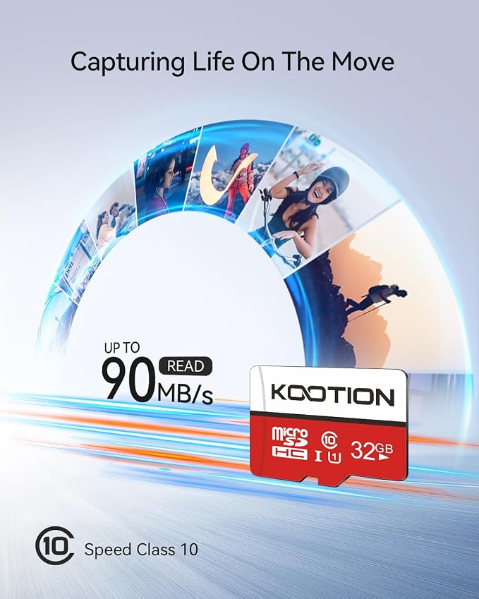 KOOTION 32GB Micro SD Card 2-Pack Class 10 Micro SDHC Card UHS-I Memory Card