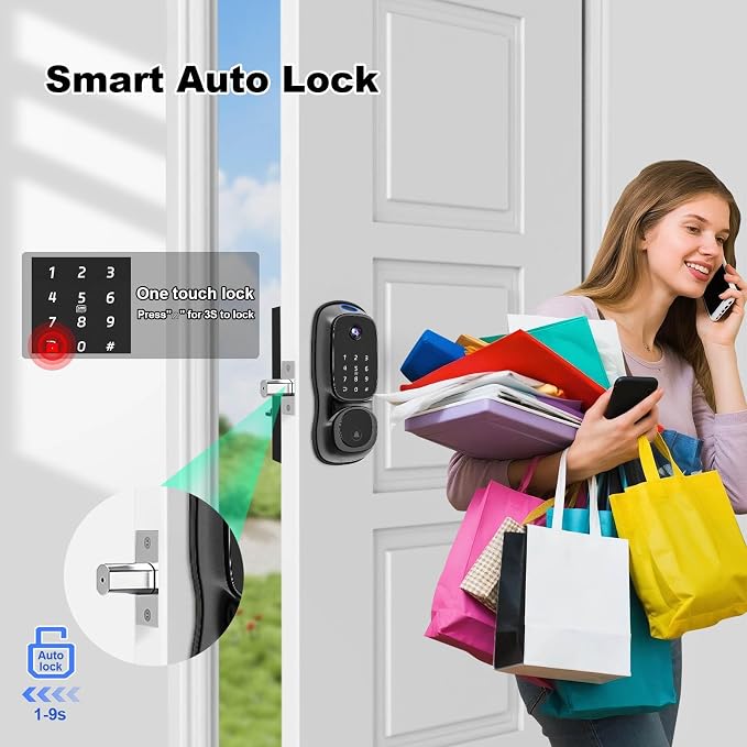 S500 Video Smart Lock, Keyless Entry Door Lock