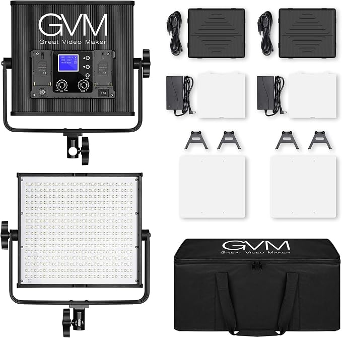 GVM 50RS RGB LED Video Light, 50W Video Lighting Kit