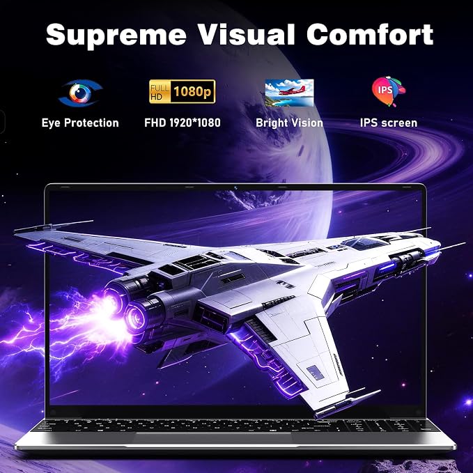 NIAKUN Laptop Computer 2026, 15.6 Inch Lap Top PC Window 11 Pro, 16GB RAM 512GB SSD, Int Pentium Gold Processor 4425Y, 2-Year Warranty, Bluetooth, Mini HDMI, FHD 1080P IPS Display, Office 365