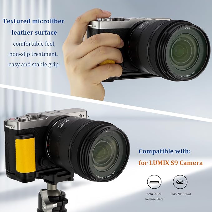 Haoge HG-S9-Y Handle HandGrip for Panasonic LUMIX S9 Camera Body S9K L-Shape