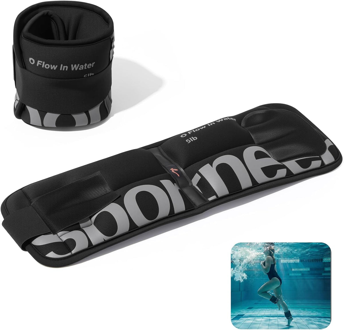 Sportneer Ankle Weights - Comfortable 4/10 lbs Pair for Strength Training, Running & Fitness