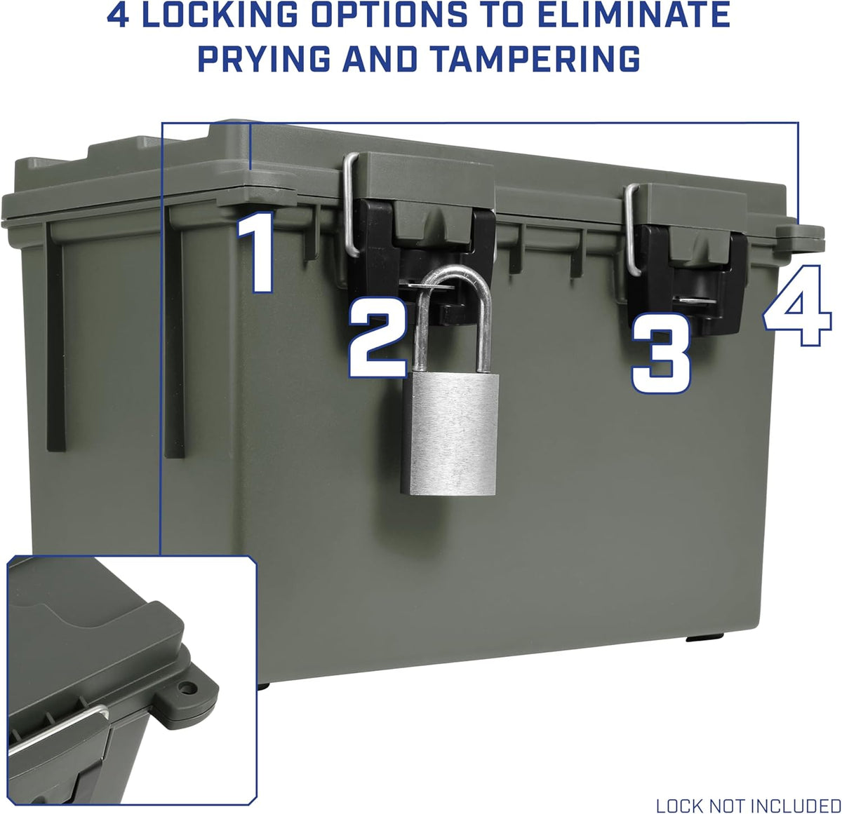 Sheffield XL Storage Bins with Lids - 2-Pack Stackable, Lockable & Water-Resistant Containers