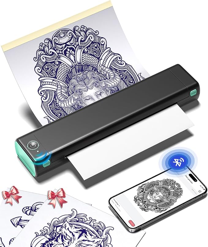 Phomemo Tattoo Stencil Printer, M08F Bluetooth Thermal Tattoo Printer
