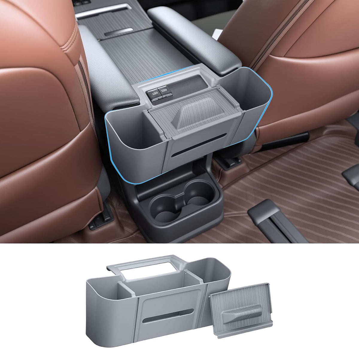 Rear Seat Cup Holde Tissue Holder for Toyota Sienna 2021-2026