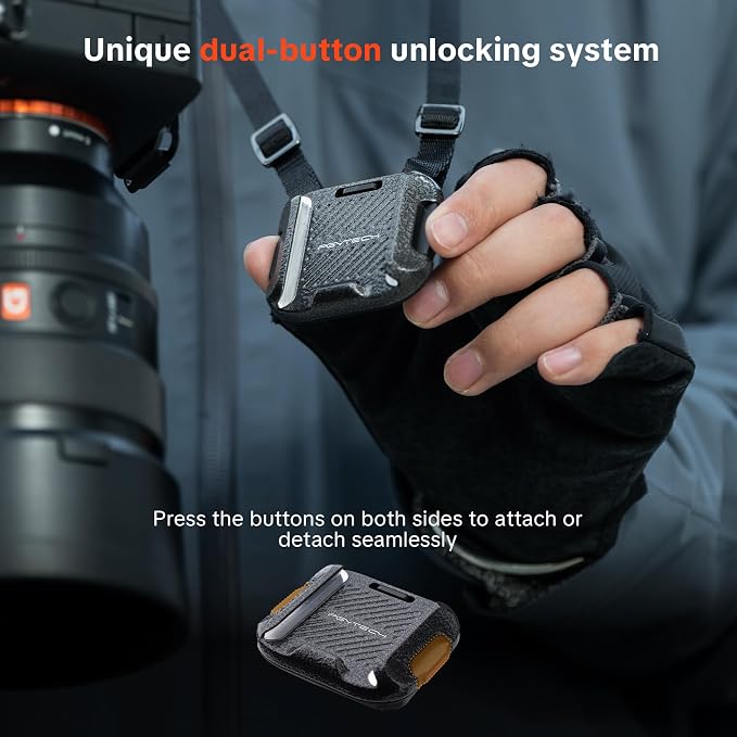 PGYTECH Camera Shoulder Strap Mount Quick Release Clamp & Plate Kit, Aluminum