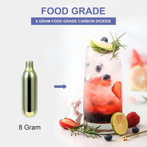CO2 Soda Chargers - 8g Food Grade Cartridges for Soda Makers | Non-Threaded, 10 Pack