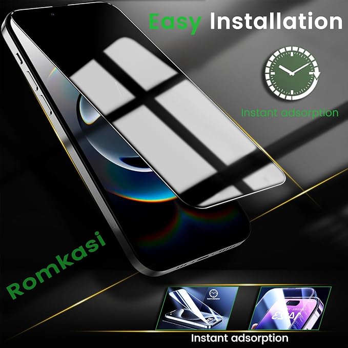 Romkasi 3 Pack Privacy Screen Protector