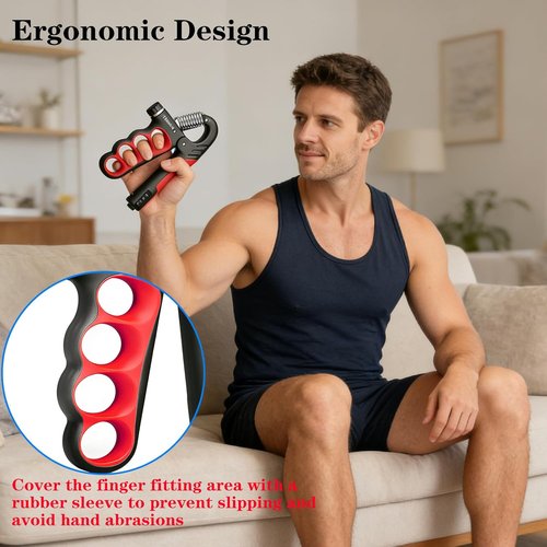 Hand Gripper by [Brand Name] - Adjustable 11-220LB Grip Strength Trainer for Muscle Building & Recovery