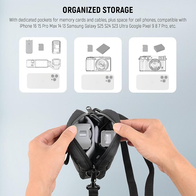 NEEWER Camera Sling Bag, Water Resistant Lightweight Compact Travel Case