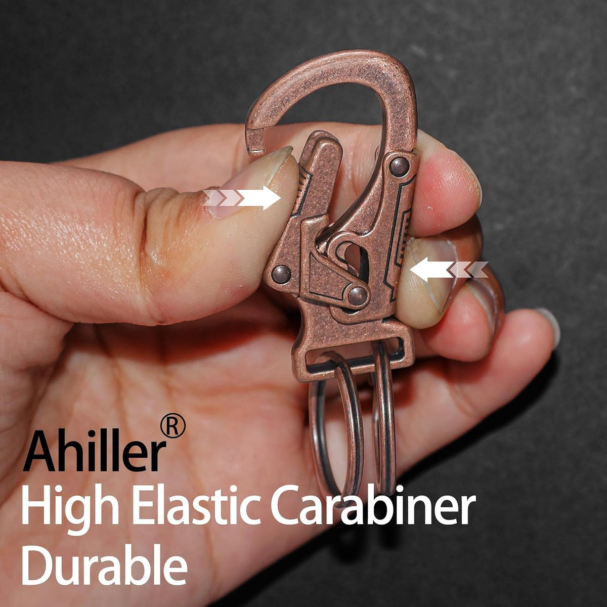 Ahiller Carabiner Clip, Dual Lock Keychain for Daily Use
