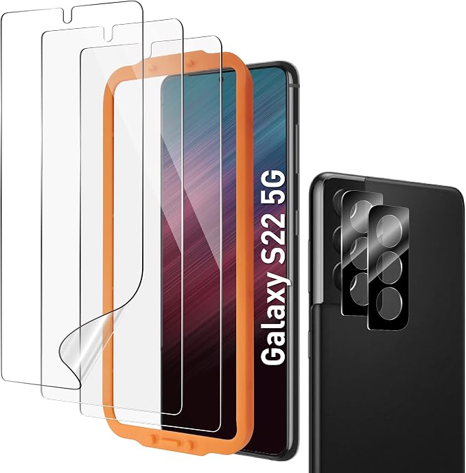 AACL 3-Pack for Samsung Galaxy S22 Screen Protector Hybrid Film,