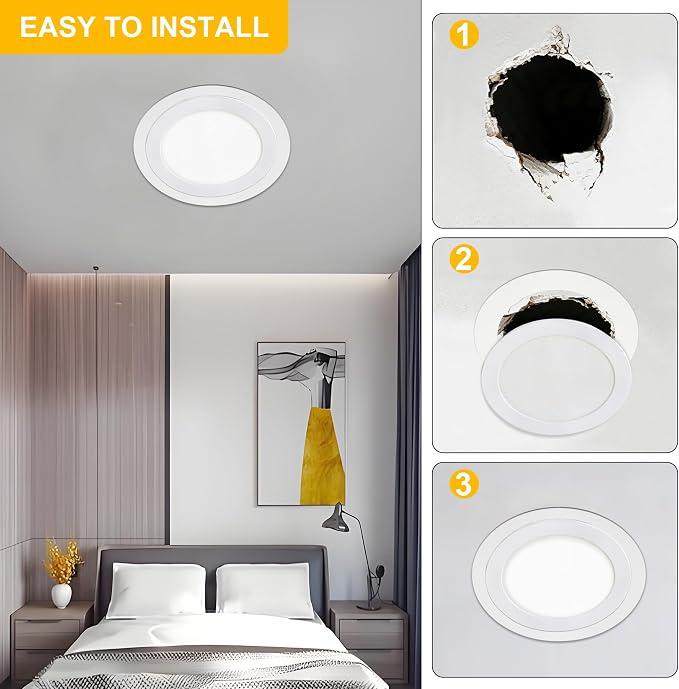 Goof Rings for 6 Inch Recessed Lights, Can Light Trim Ring Cover