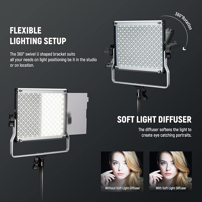 NEEWER Upgraded 660 PRO II RGB LED Video Light