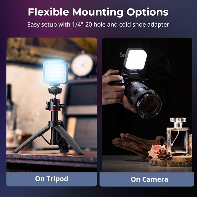 SMALLRIG P108 Neo Mini RGBWW Video Light, Portable Camera Light