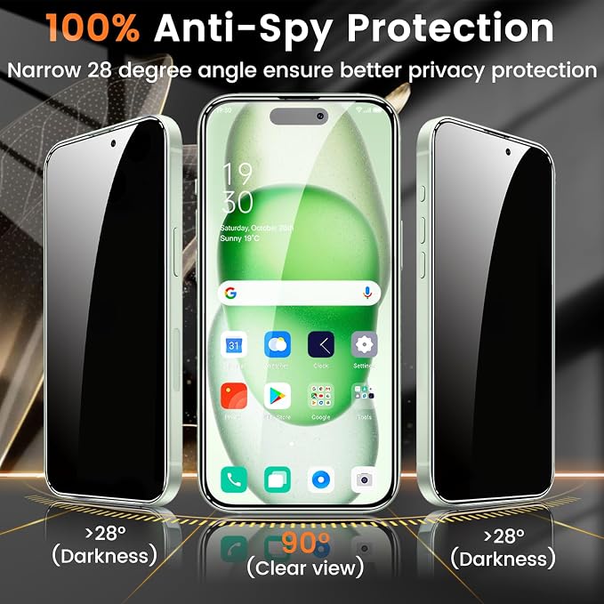 Lesakit 4+4 Pack Privacy Screen Protector