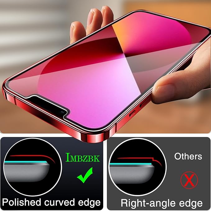 IMBZBK 3 Pack Screen Protector for iPhone 13 Tempered Glass