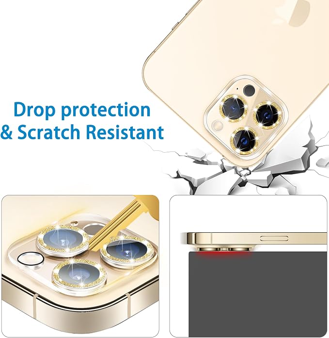 Dengduoduo 3 Pack Tempered Glass Camera Lens Protector