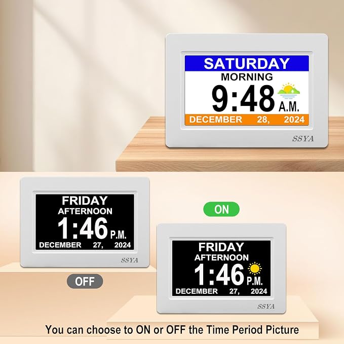 SSYA Digital Calendar Alarm Clock
