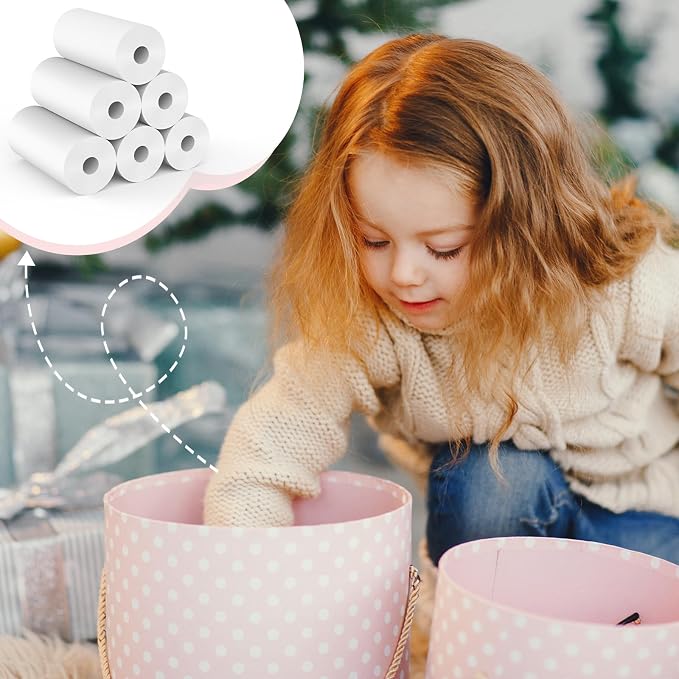 25 Rolls Kids Camera Instant Print Refill Paper Set, Phetium HD Printing