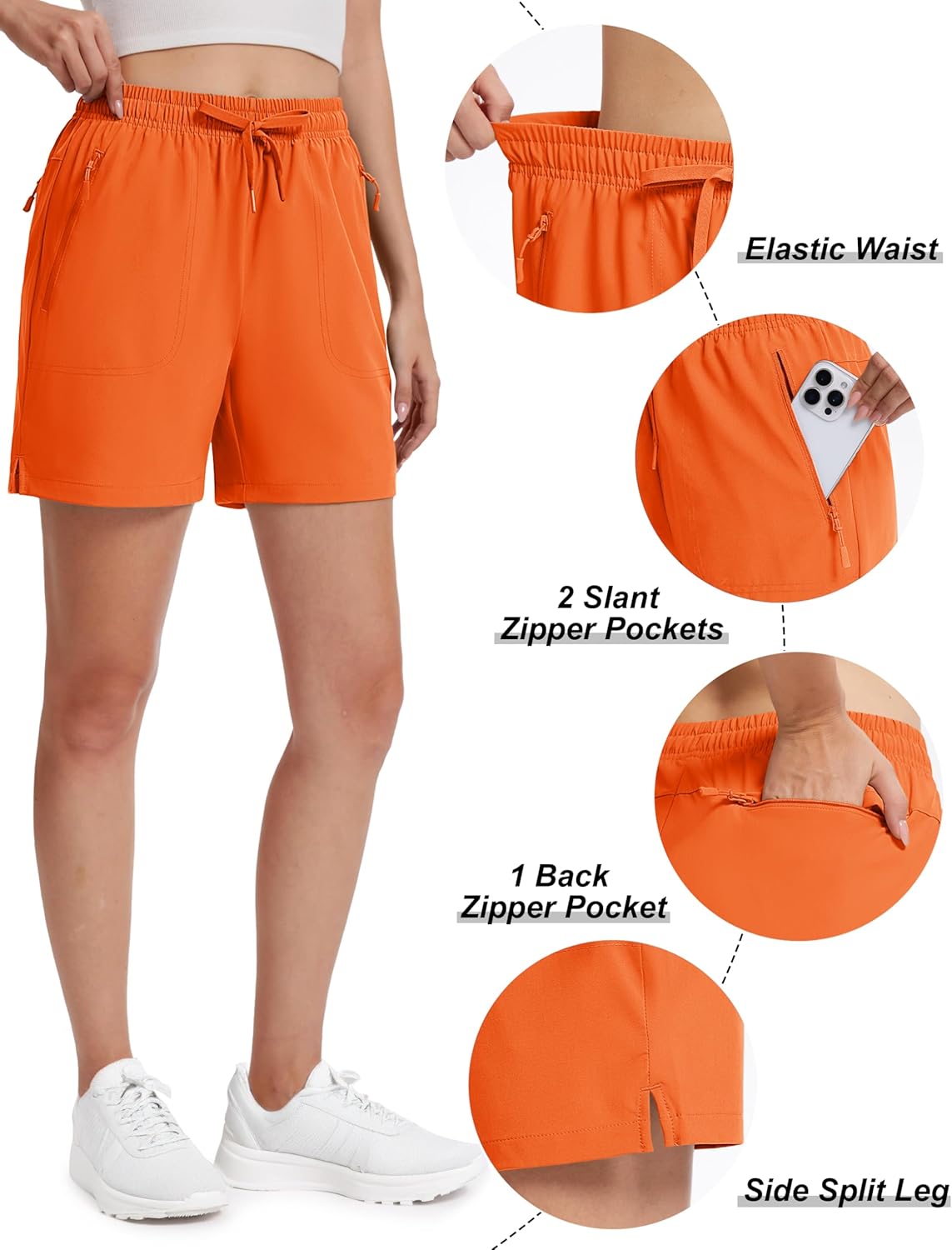 TACVASEN Women's Hiking Shorts - Quick Dry Lightweight Athletic Shorts with UPF 50+ | Summer Casual Golf Wear