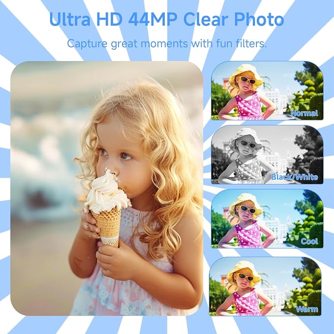 Digital Camera 4K, 2026 Upgrade Black Cameras