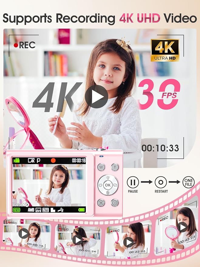 Digital Camera, Autofocus 4K Vlogging Camera