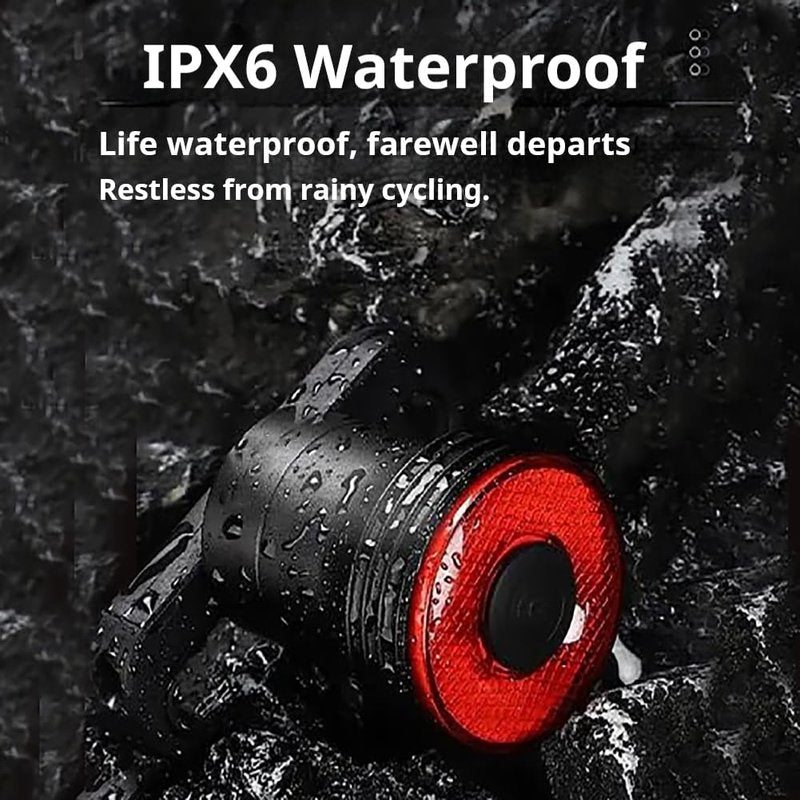 Smart Bicycle Tail Light | Auto ON/Off | All-Aluminum | USB-C Rechargeable Battery | LED Rear Bike Light IPX6 Waterproof for Road Bike, MTB, E-Bike (2025 EU Patents)