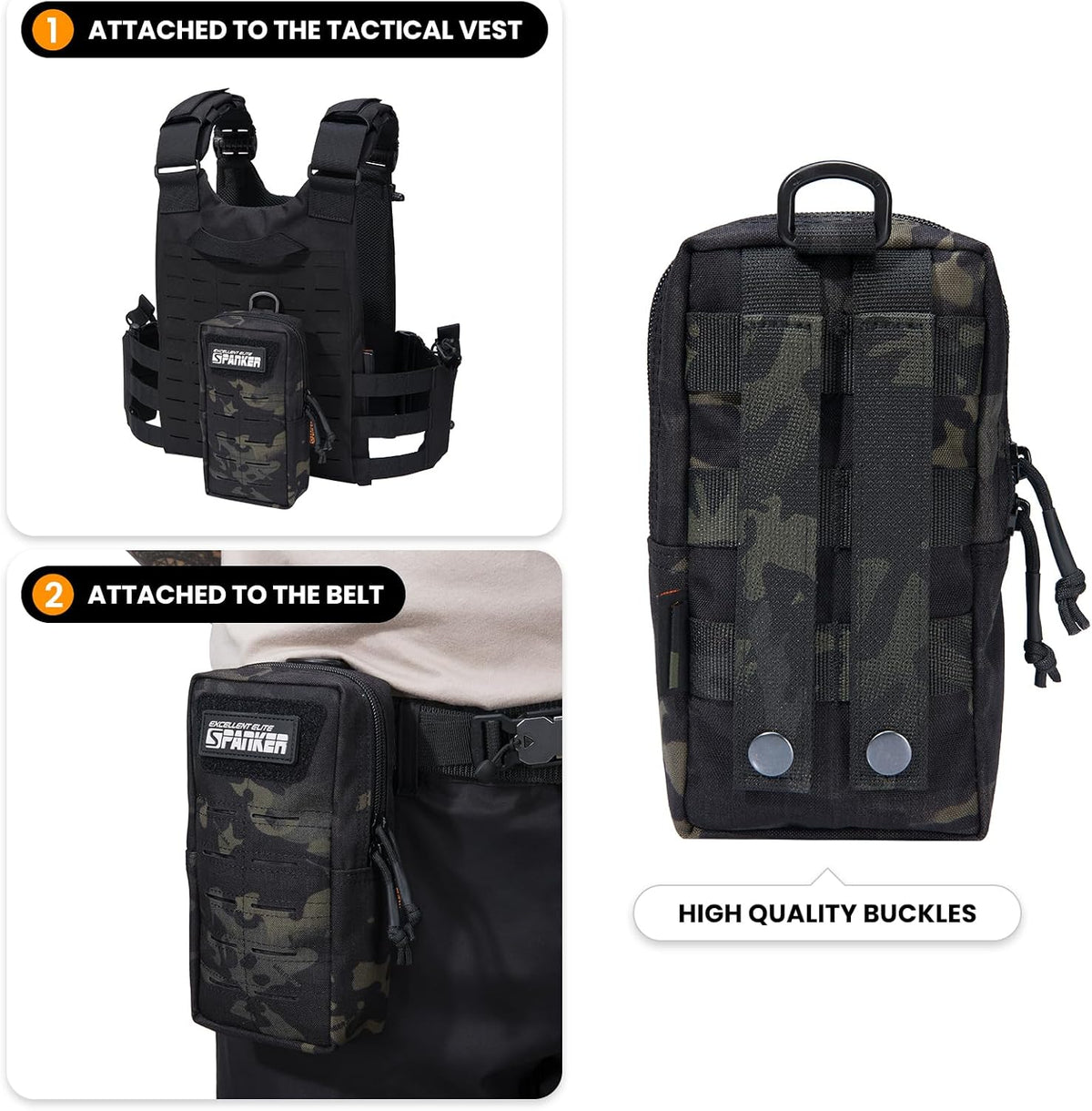 EXCELLENT ELITE SPANKER Tactical MOLLE Pouch EDC Utility Pouches