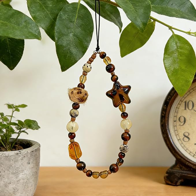Cute Beaded Camera Wrist Strap for Phone, Digital Camera Charm Lanyard