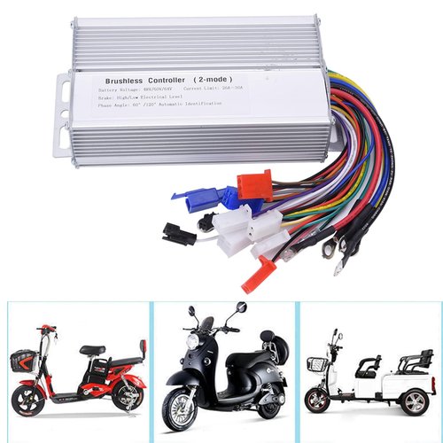 Headerbs Electric Scooter Motor Controller 72V Battery Compatible with 48V 60V 64V 1000W 1500W Brushless Speed Controller for E Scooter