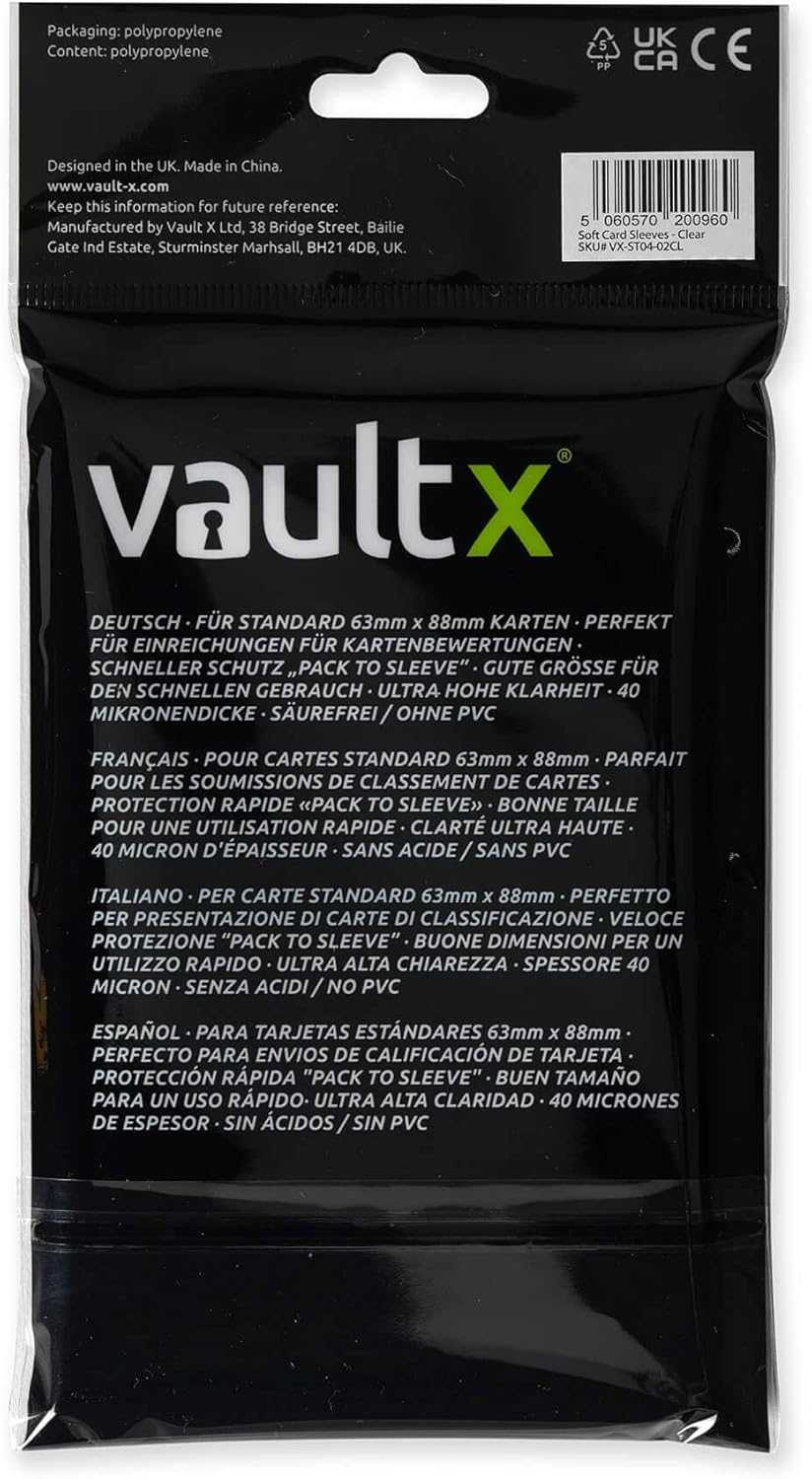 Vault X Soft Penny Sleeves - 400 Pack for Standard Trading Cards | High Clarity Protection
