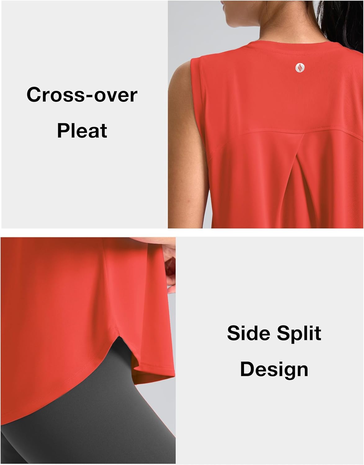 SANTINY Women's Athletic Tank Tops - Breathable Lightweight Yoga & Tennis Shirts | Perfect for Running