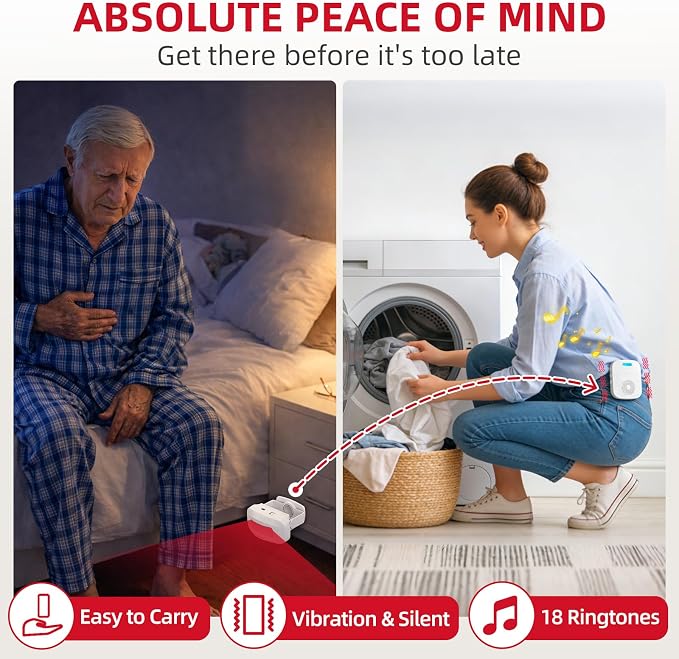 CallToU Bed Alarm for Elderly Adults Sensor Alarm and Fall Prevention for