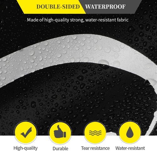 Aiskaer Bike Cover - Waterproof Heavy-Duty Protection for 2-3 Bikes | Black Polyester