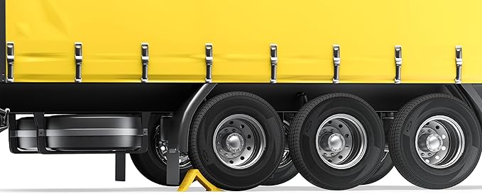 Plastic Wheel Chock ORIGAMY, Foldable,Heavy Duty,Space Saving,Yellow (Heavy Duty)