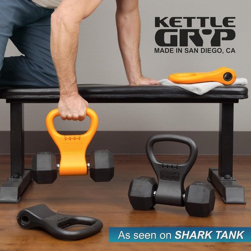KETTLE GRYP - Original Dumbbell Grip Handle Converts Dumbbells to Kettlebells - Made in USA