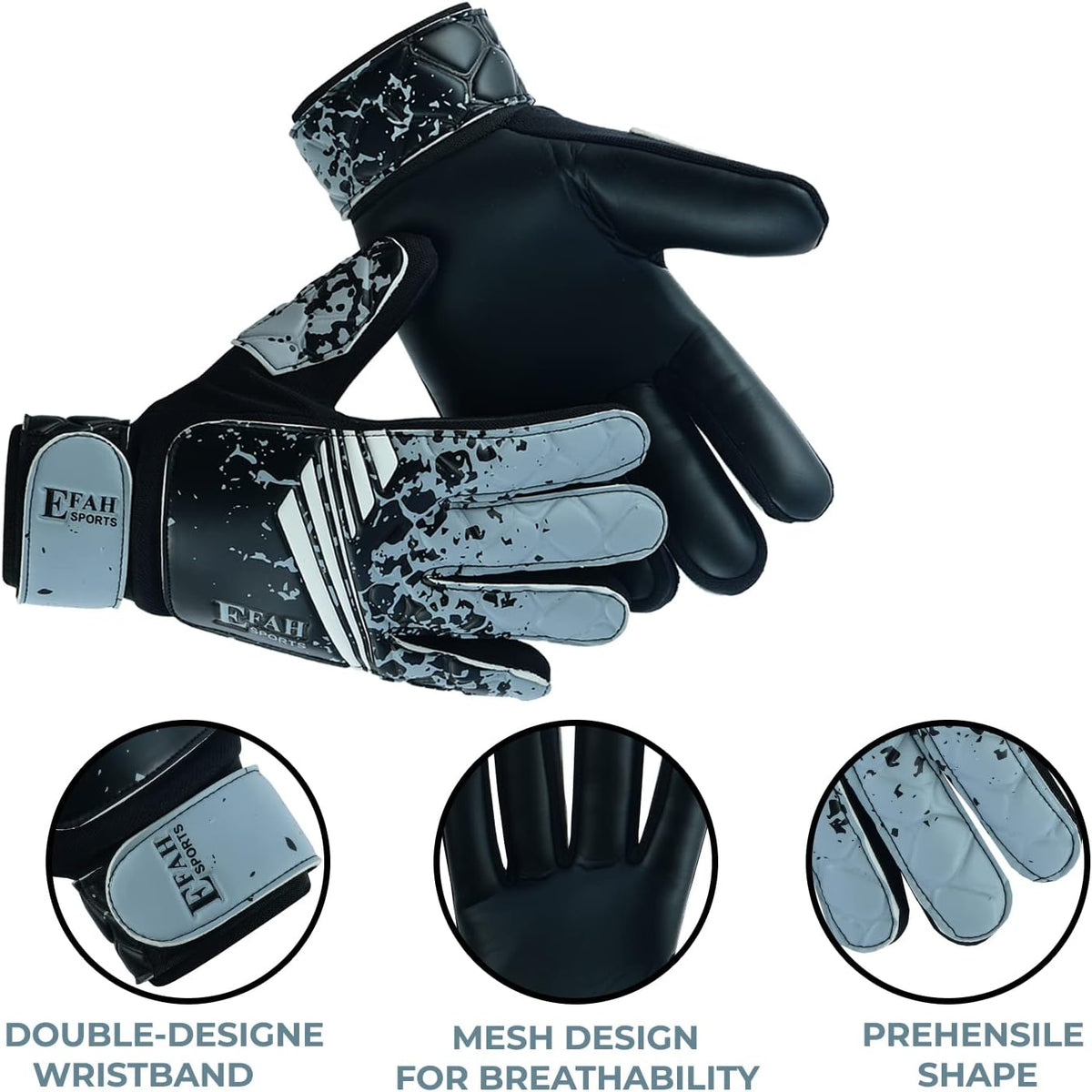 Skiennix Soccer Goalkeeper Gloves - Strong Grip for Kids & Youth | Durable Football Goalie Gear