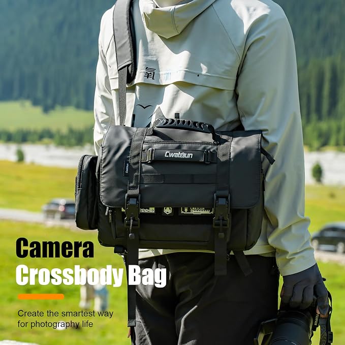 Cwatcun Camera Sling Bag, Waterproof Multifunction Photography Tactica Camera