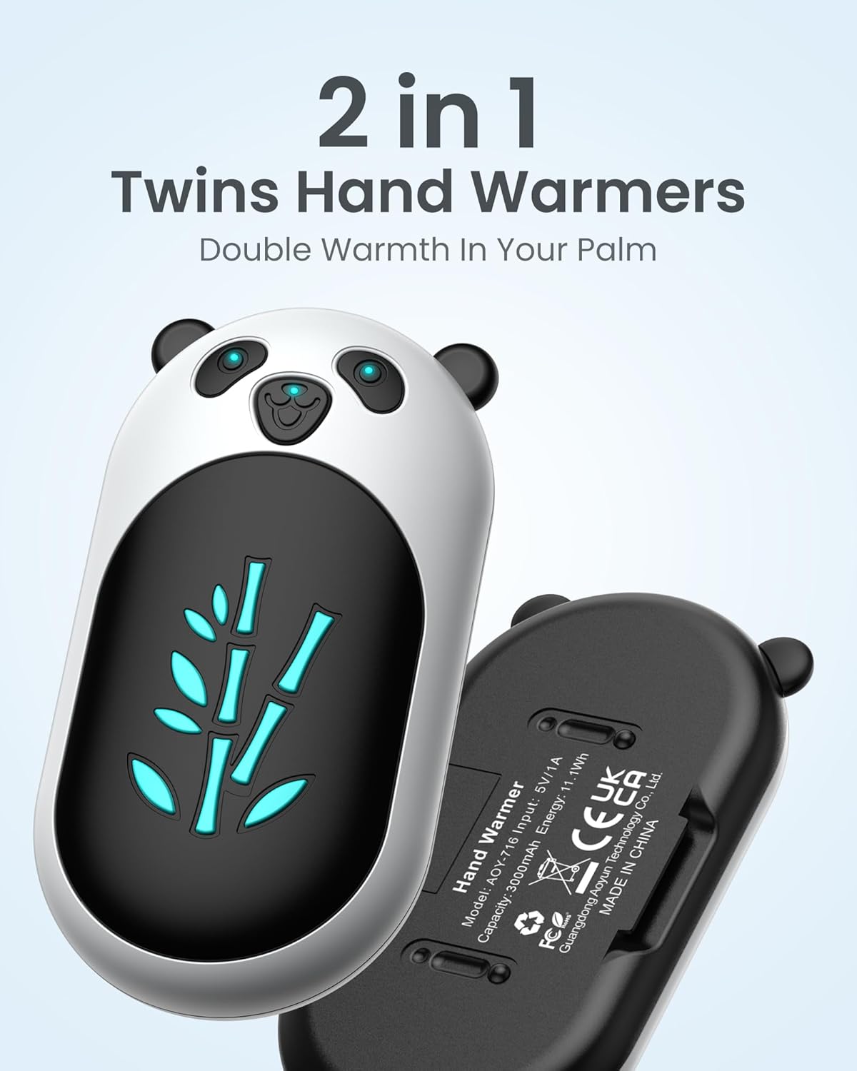 Skiennix Rechargeable Hand Warmers - 6000mAh Portable Electric Heater | 20 Hours of Warmth for Outdoor Adventures