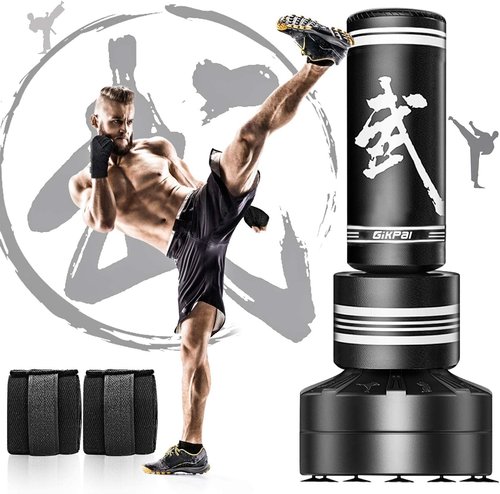 GIKPAL Freestanding Punching Bag - 67'' Heavy Boxing Bag with Gloves | Low-Noise Kickboxing for Home & Office