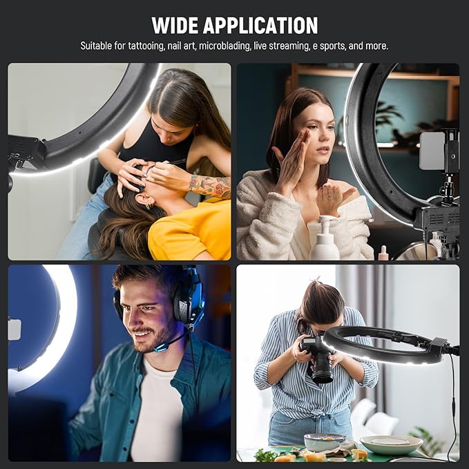 NEEWER Ring Light 18inch Kit: 55W 5600K Professional LED