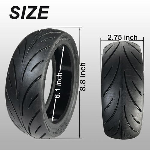 9.5x2.50 Scooter Tires, 9.5 Inch Tubeless Tire, Front Rear Wheel Replacement Scooter Tire, Self Repairing with Valve for NIU KQi3/Pro/Max Electric Scooter Accessories, Non-Slip, Shockproof (1 Pack)