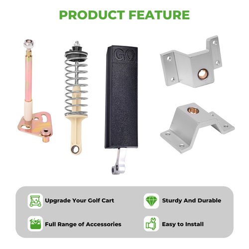10L0L Golf Cart Accelerator Pedal Rebuild Kit for Club Car DS 1996-UP Electric & Gas, Accelerator Pedal Bracket Pivot Rod Assembly 1017696 103865101 1011694 102026001 101796201