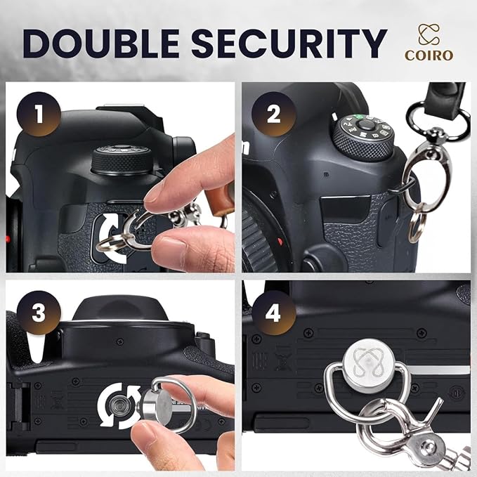 C Coiro Dual Camera Harness Shoulder Leather Camera Strap