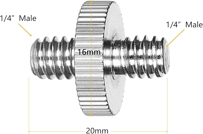 22Pack ChromLives Camera Screw Adapter 1/4 to 1/4 Screw to 3/8 Tripod Adapters