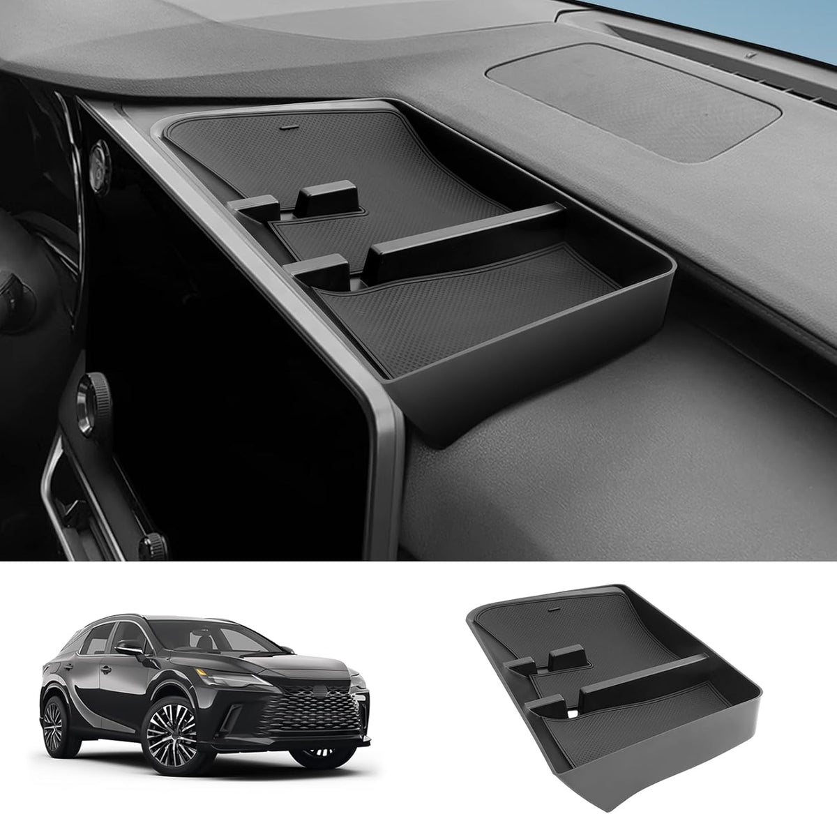LUWU for 2025 2026 Lexus RX350 RX350H RX450H RX500H Dashboard Console Organizer 2026 Lexus RX350 Armrest Organizer Storage Box 2026 Lexus RX350 Console Organizer Tray 2025 2026 Lexus RX Accessories